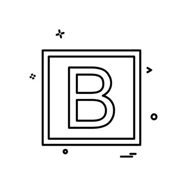 Kalın simge tasarım vektörü