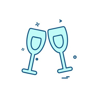 Sevgililer günü simgesi tasarım, renkli vektör çizim