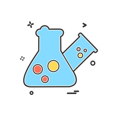 Şişesi simgesi tasarım, renkli vektör çizim