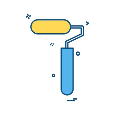 boya silindiri simge vektör tasarımı