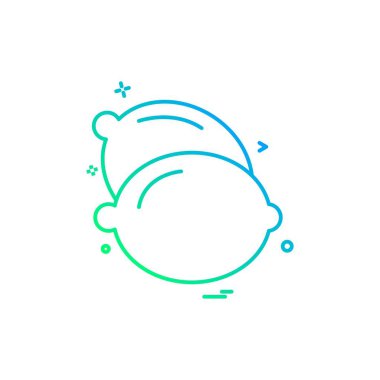 Meyve simgesi tasarım vektörü