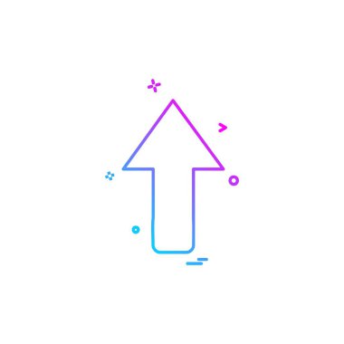 Yukarı ok simgesi tasarım vektörü