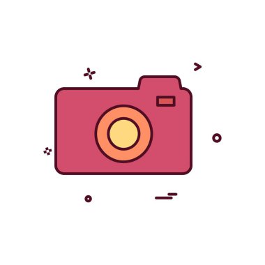 Kamera simgesi tasarım vektörü