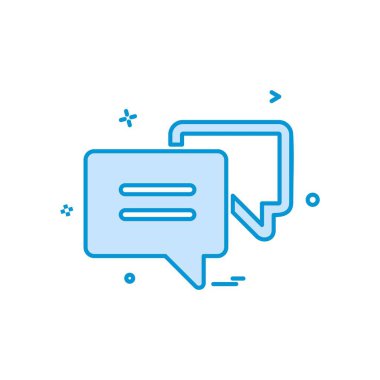 Sohbet simgesi tasarım vektörü