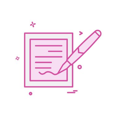 Belge simgesi tasarım vektörü