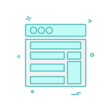 Web düzen simge tasarlamak vektör