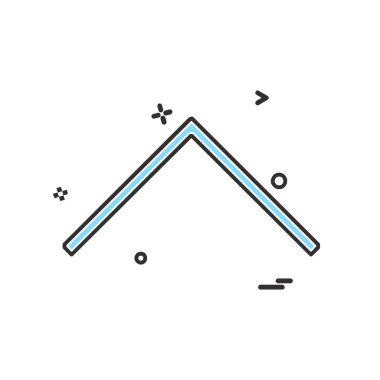 Yukarı ok simgesi tasarım vektörü