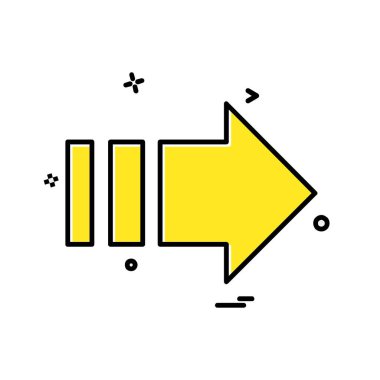 Sağ ok simge tasarlamak vektör