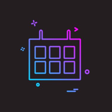 Takvim simgesi tasarım vektörü