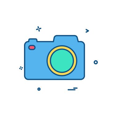 Kamera simgesi tasarım vektörü