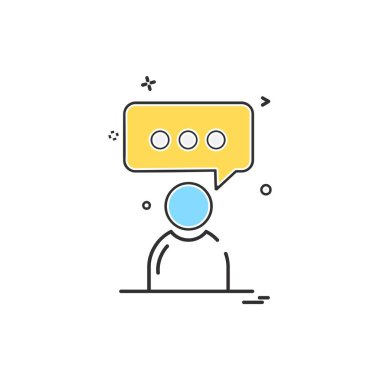 İleti simge tasarlamak vektör