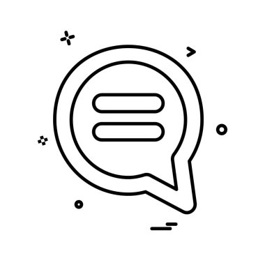 Sohbet simgesi tasarım vektörü