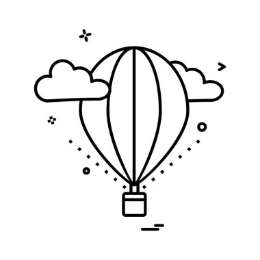 Balonlar simgesi tasarım, renkli vektör çizim