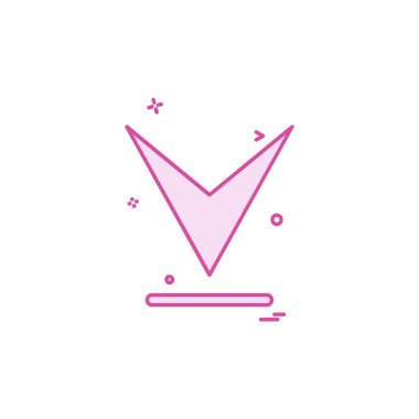 Aşağı ok simgesi tasarım vektörü