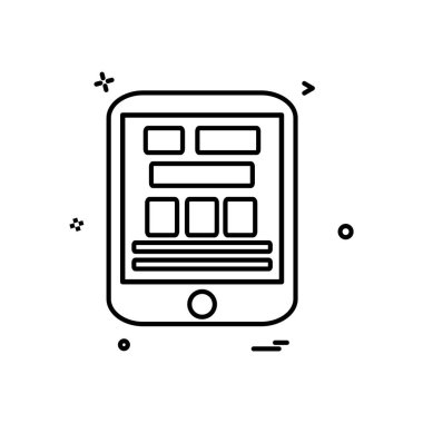 Tablet simgesi tasarım, renkli vektör çizim