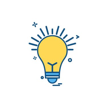 ampul ışık simge vektör tasarımı