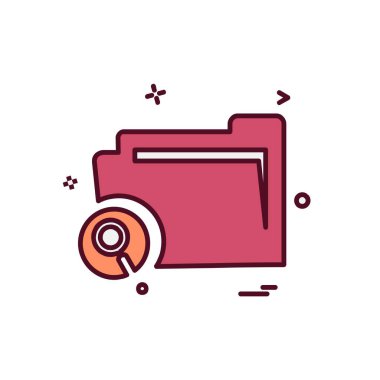 Klasör simge tasarlamak vektör