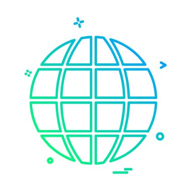 Küre simge tasarlamak vektör