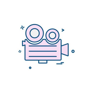 Ortam ve Kamera simgesi tasarım vektörü 