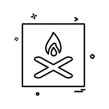 Simge tasarım vektörünü ateşle