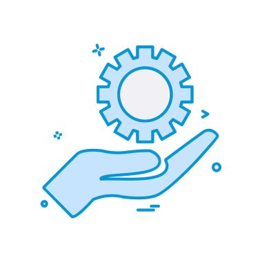 Çalışma araçlar simgesi tasarım, renkli vektör çizim 