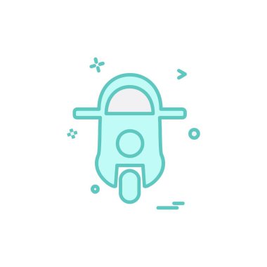 Araç simgesi tasarım, renkli vektör çizim