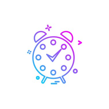 saat düz ikon vektör illüstrasyonu 