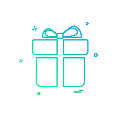 Giftbox simge tasarlamak vektör