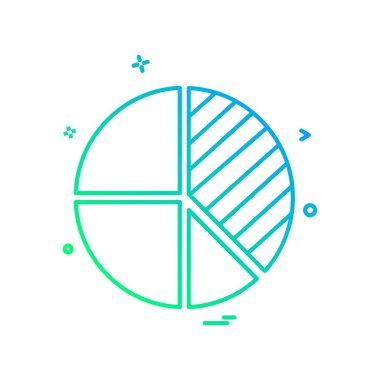 İş grafiği düz simge vektör çizim 