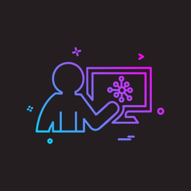 Siyah arka plan üzerinde renkli grafik simgesi