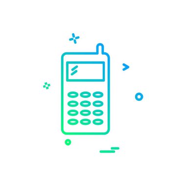 Telefon simgesi tasarım vektörü