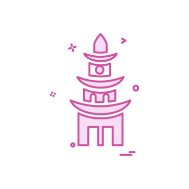 Tapınak simge tasarlamak vektör