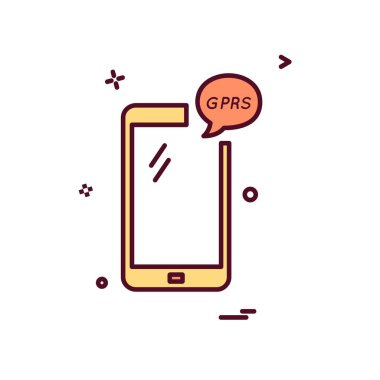 GPRS telefonunun simge tasarlamak vektör