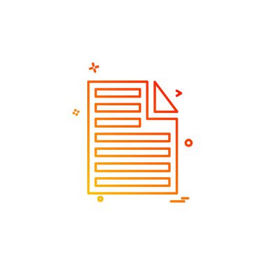 Belge simgesi tasarım vektörü