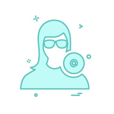 Kadın avatar simge tasarlamak vektör