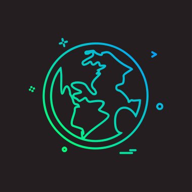 Küre simge tasarlamak vektör