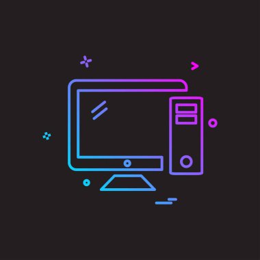 Bilgisayar simgesi tasarım vektörü