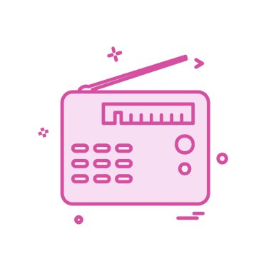 Radyo simge tasarlamak vektör