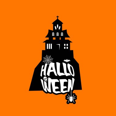 Cadılar Bayramı tasarım tipografi ve açık renkli vektör