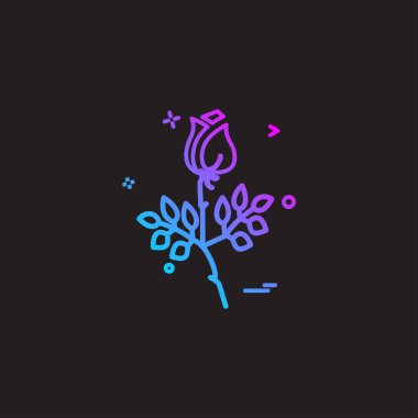 Sevgililer günü simgesi tasarım, renkli vektör çizim