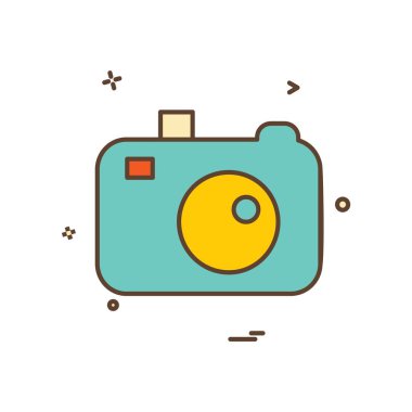 Kamera simgesi tasarım vektörü