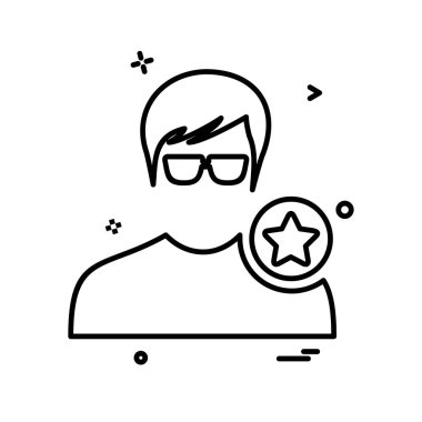 Avatar erkek simge tasarım vektörü