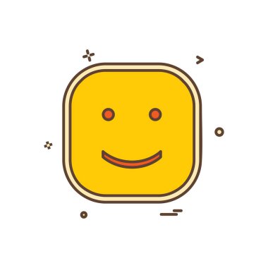 Mutlu Emoji simge tasarlamak vektör