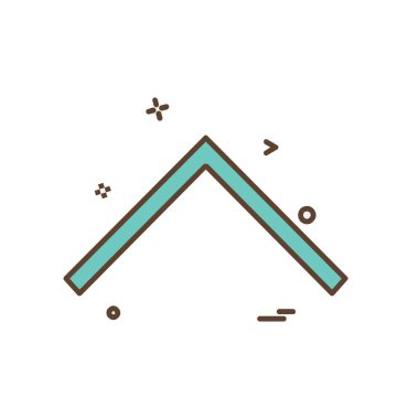 Yukarı ok simgesi tasarım vektörü