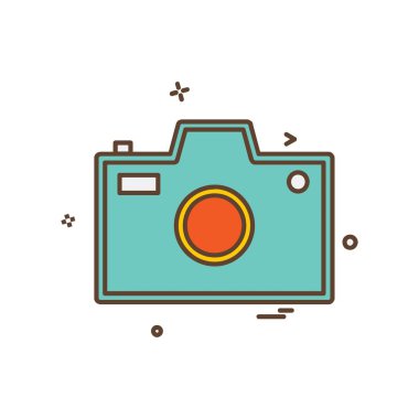 Kamera simgesi tasarım vektörü