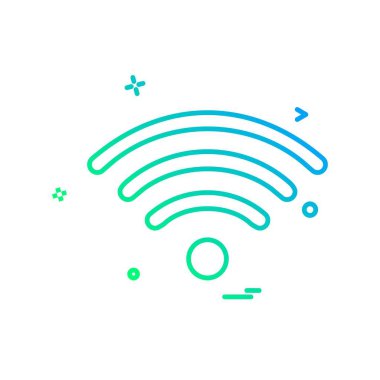 Wifi simge tasarım vektörü