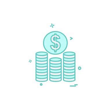 Dolar simgesi tasarım vektörü