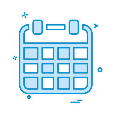 Takvim simgesi tasarım vektörü 