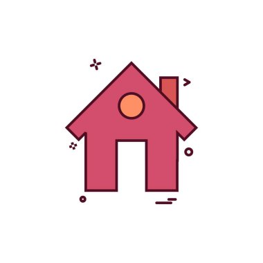 Ev simgesi tasarım vektörü 