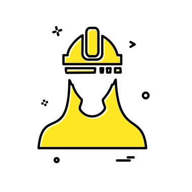 Erkek avatar simge tasarlamak vektör